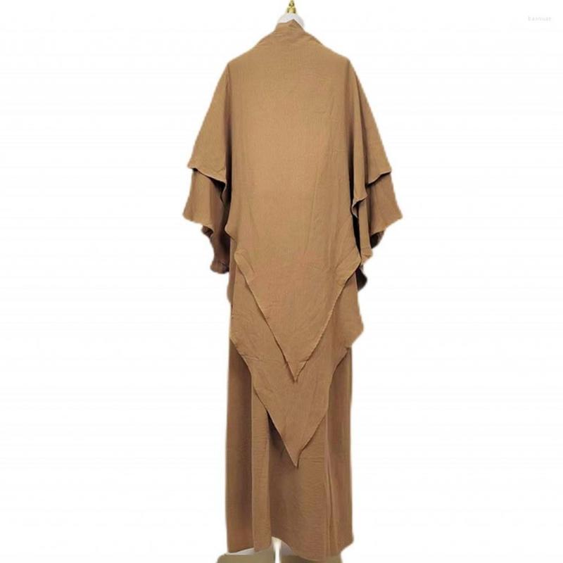 

Ethnic Clothing Women Hooded Muslim Hijab Dress Eid Prayer Garment Jilbab Abaya Long Khimar Full Cover Ramadan Gown Abayas Islamic Cloth