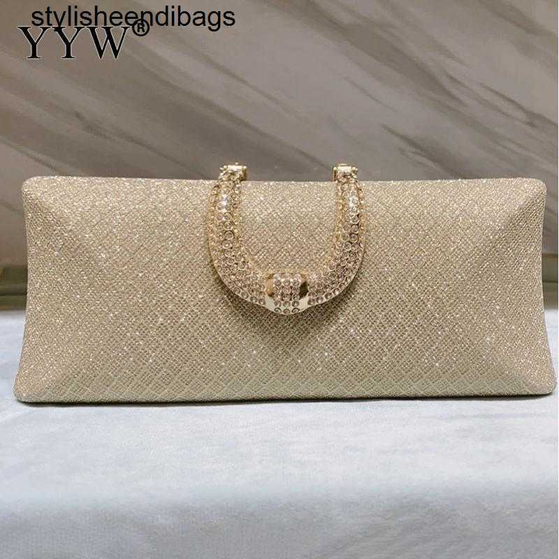 

Totes YYW Evening For Women Fashion Gold Luxury Clutches And Purse Chain Shoulder Bags Handbags Banquet Glitter Clutch Sac A Main stylisheendibags, Champagne