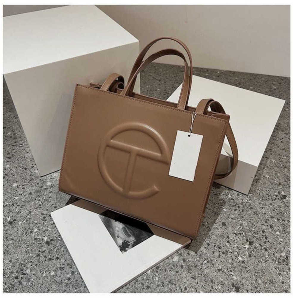 

Designer Telfars Crossbody shopping bag texture handbag women's large capacity Single Shoulder Messenger Tote Bag European and American simplicity, Red