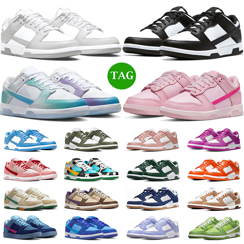 

Designer men women low running shoes GAI Panda UNC Grey Fog Triple Pink Active Fuchsia Rose Whisper Team Green mens trainers sport sneakers, #21