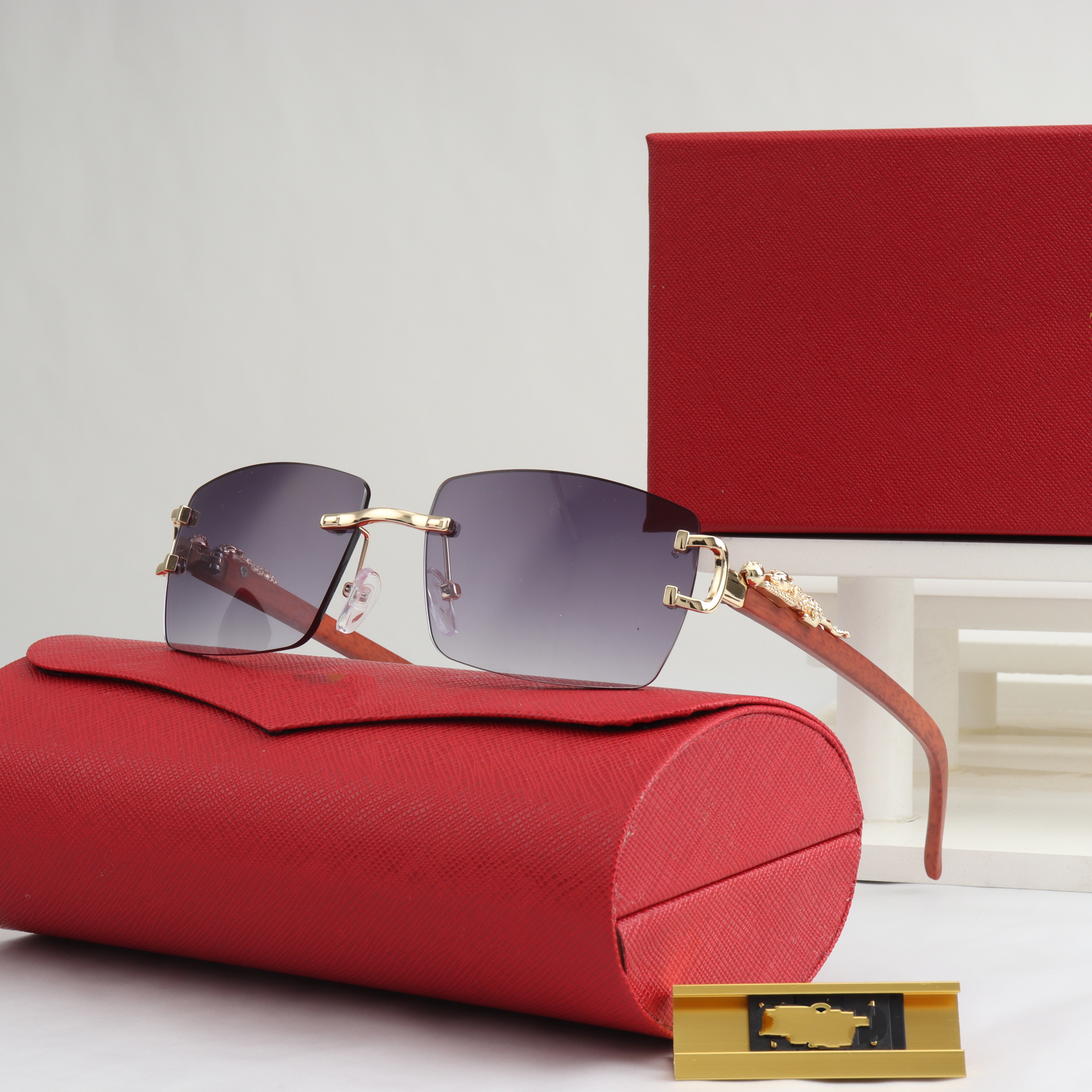 

American eyewear designer sunglasses mens glasses eyeglass rimless fit men woman option shades polarize eye protection outdoor riding fashion classic beach