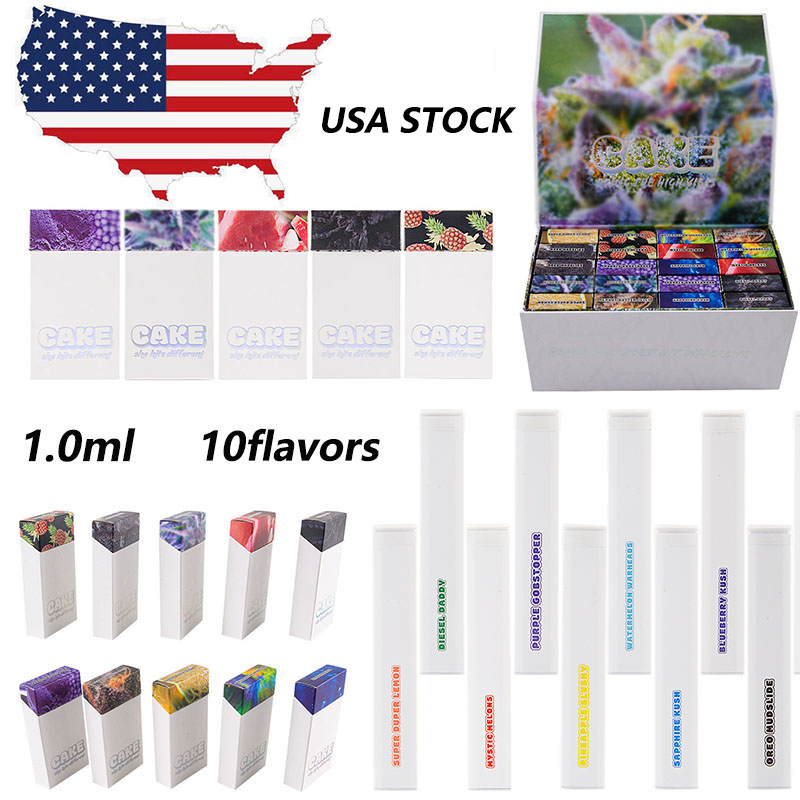 

Cake Gen 6 Disposable Vapes Pen 1.0ml Rechargeable E cigarettes Device Pods Kits empty Pod 280mah Vape Pens USA Warehouse Wholesale