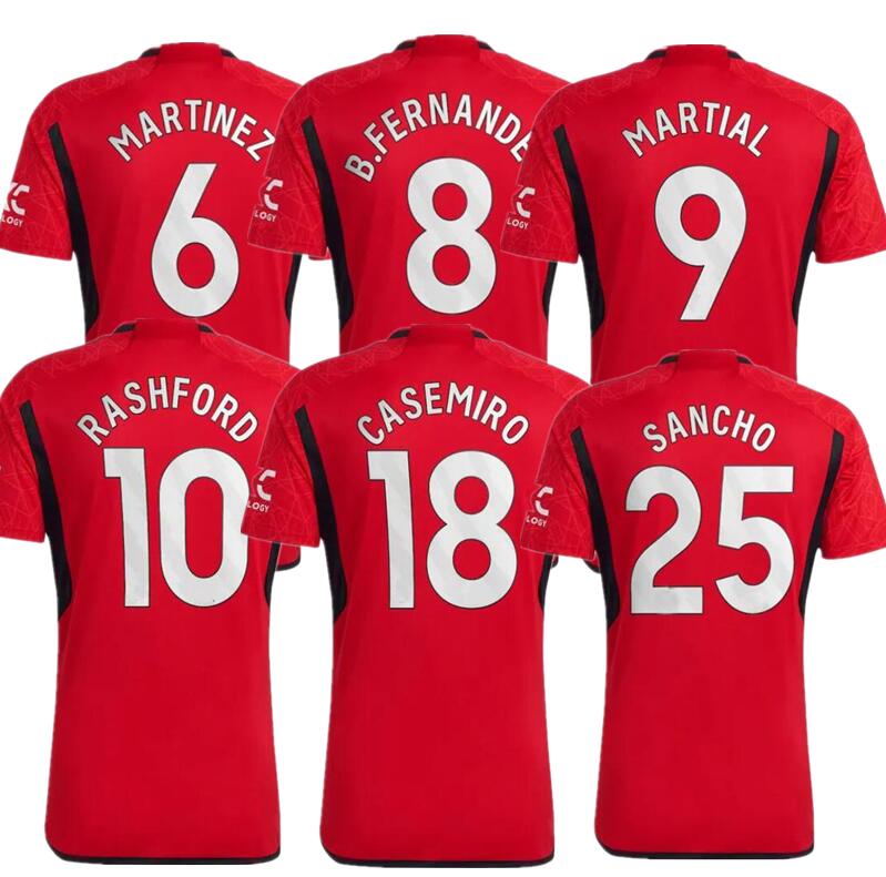 

men S-4XL 22 23 24 SANCHO soccer jerseys BRUNO FERNANDES MAN uTd RASHFORD football shirt 2023 men Elanga MARTINEZ FRED MALACIA ERIKSEN MANCHESTERS Shaw, Blue