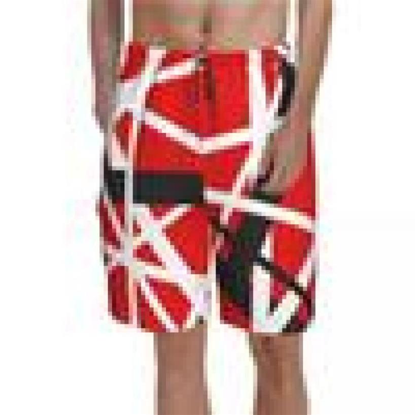 

Van Halen Board Shorts EVH 5150 STRIPES Short Pants Elastic Waist Classic Design Swimming Trunks Plus Size 220520241B