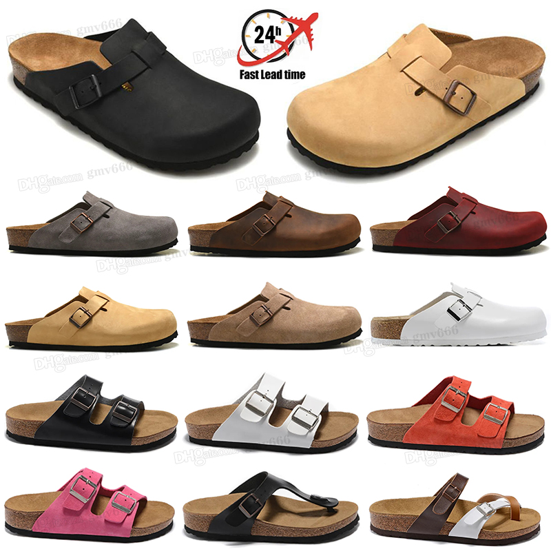 

Birkenstocks Designer Boston Clogs Sandals Slippers Cork Flat Fashion Summer Leather Slide Favourite Beach Casual Shoes Women Men Arizona Mayari Birkenstock, 36