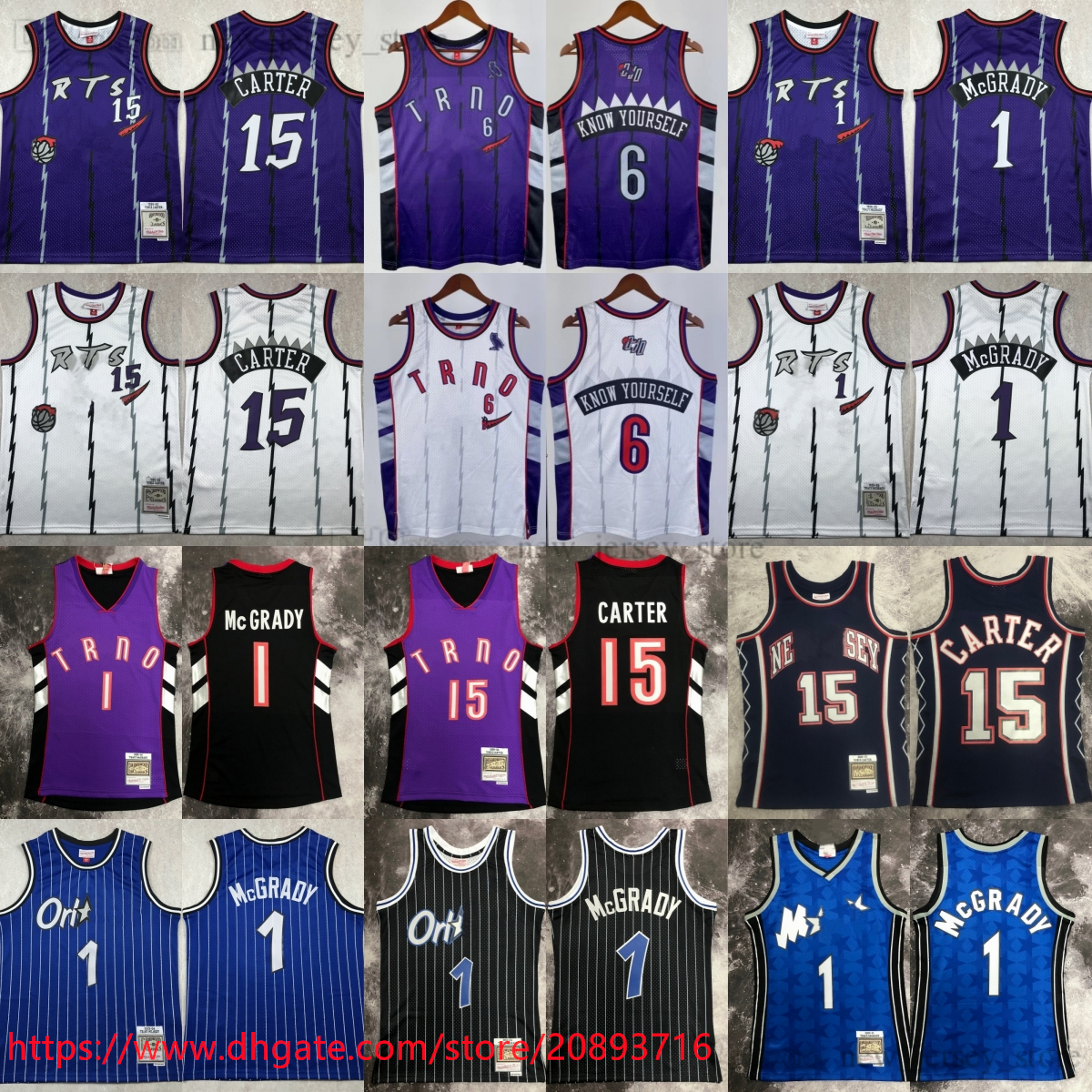 

Printed Mitchell and Ness 1998-99 Basketball 15 Vince Carter Jersey Purple White 6 Know Yourself Tracy McGrady Jerseys White Blue Black Stripe 2003-04 Tracy McGrady, Printed mitchellness 2004-05