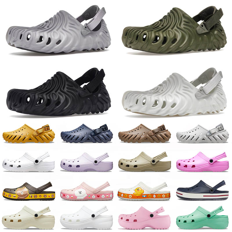 

Buckle Salehe Bembury Croc Charms Pollex Clog designer Sandals slippers platform croos slides triple black classic mens Waterproof Beach Sandal size C8-M11, 35 36-40