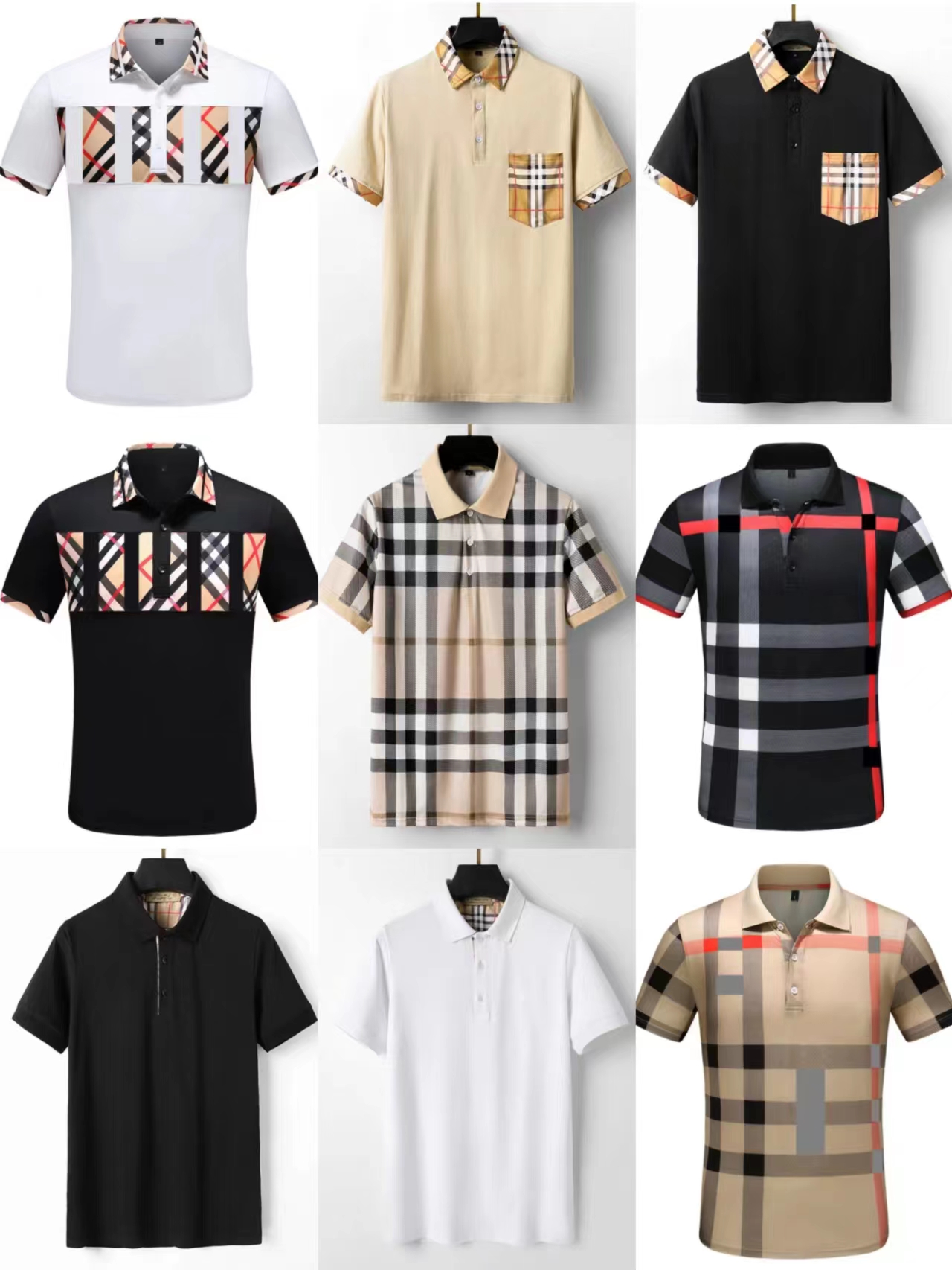 

Designer Men's POLO Shirt Threaded Lapel Short Sleeve Casual Brand Embroidery Pure Cotton brand Pure cotton High Street Business Fashion 3xl-ZO-7, 11