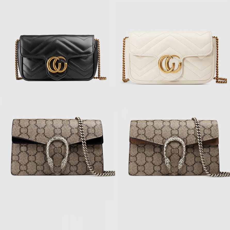 

Shoulder Bags Classic Luxury Chain Fashion Plaid Flower Brand Wallet Vintage Ladies Brown Leather Handbag designer shoulder bag, G 7-size: small