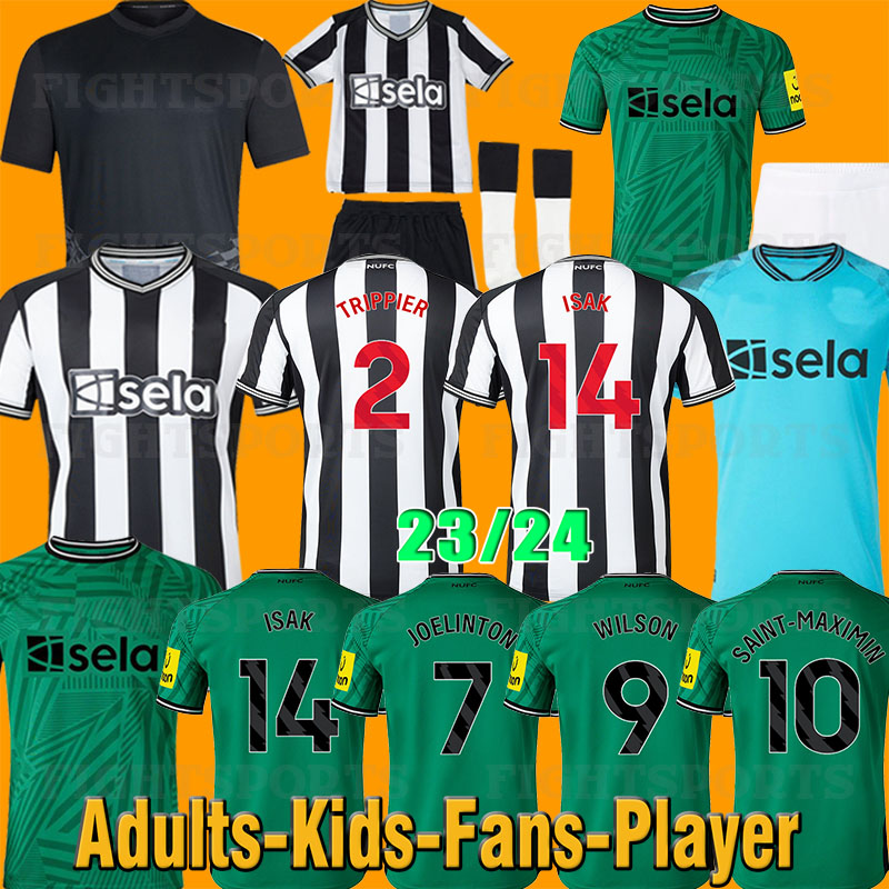 

plus size 4XL 23 24 soccer jerseys NEWCASTLE Men Kids Kit 2023 2024 UnITeDS black white green away BRUNO G. WILSON SAINT MAXIMIN MURPHY Football Shirts, 23 24 home adult ucl