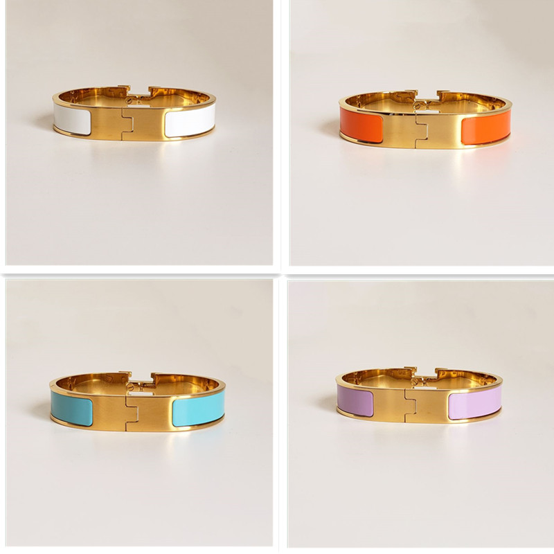 

heart love bracelet High quality designer h bracelet design Bangle stainless steel gold buckle screw nail bracelet fashion jewelry men and women bracelets gifts