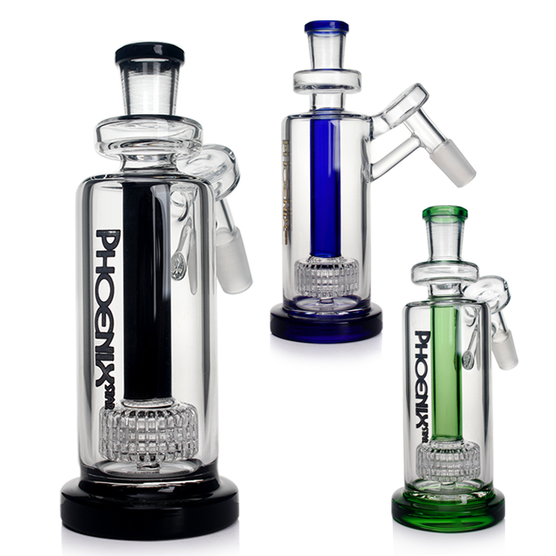 

45 Degree 90 Degree Smoking Collector bong Hookahs glass accessory matrix perc percolator 14mm joints bongs recycler ash catcher