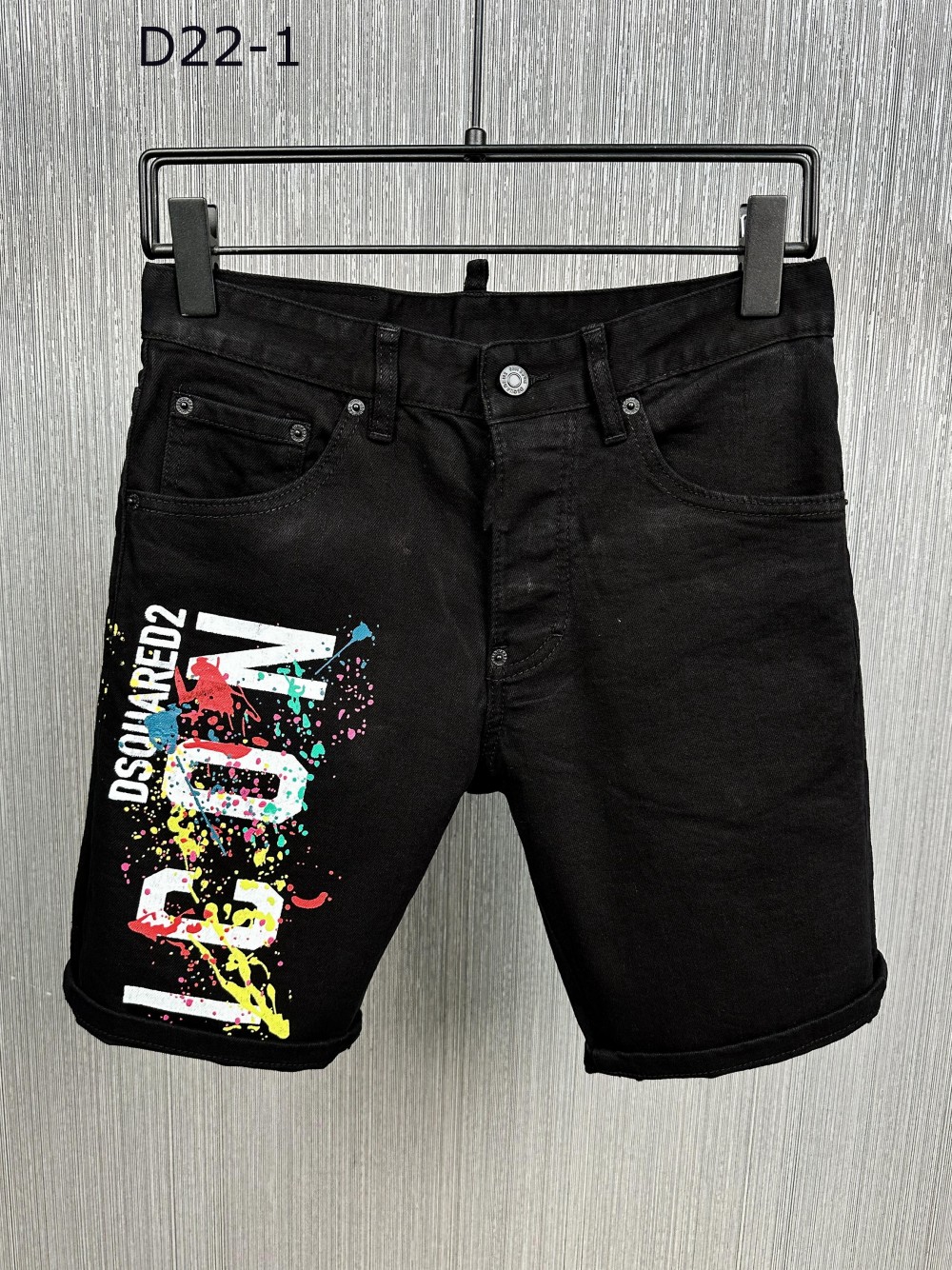 

Men Denim Cool Guy Designer Shorts Jeans Embroidery Pants Holes Trouser DSQ2 D2 Dsquared2 Dsquared 2 Italy Size -54 #D22-1, D22-1