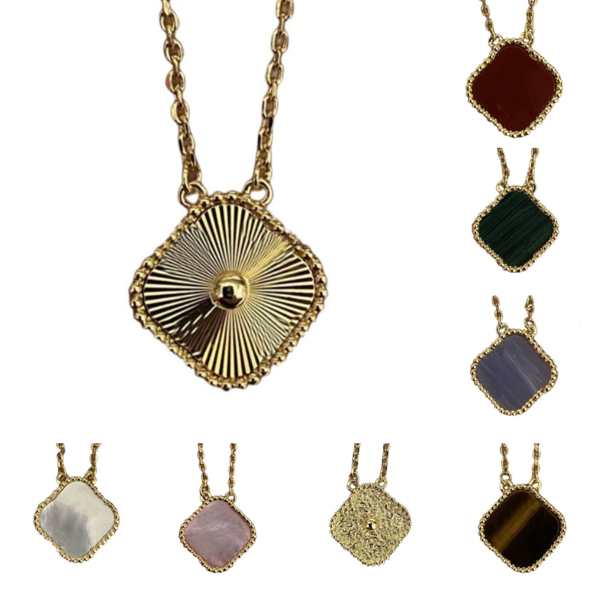 

Van clover Designer Necklace 18K Gold Plated Brand Necklace New Wedding Party Jewelry Fashion Copy long chain Copper never fade Not allergic With Stamp