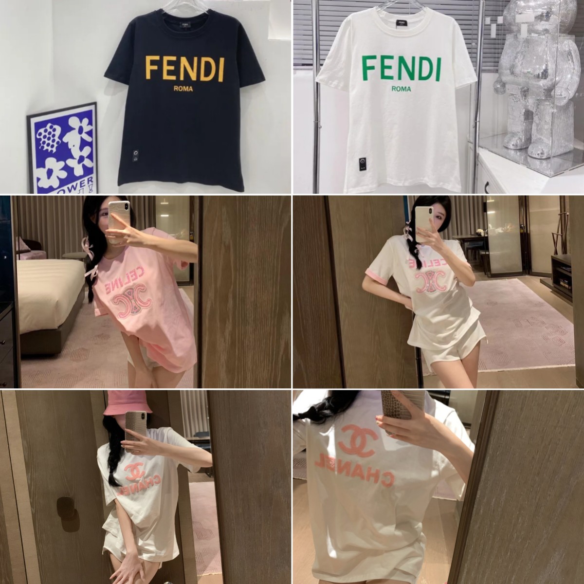Casual Marque T-shirts Designer Chemise Femme Homme Paris France Rue À Manches Courtes Vêtements Célèbre T-shirts S-L B00418