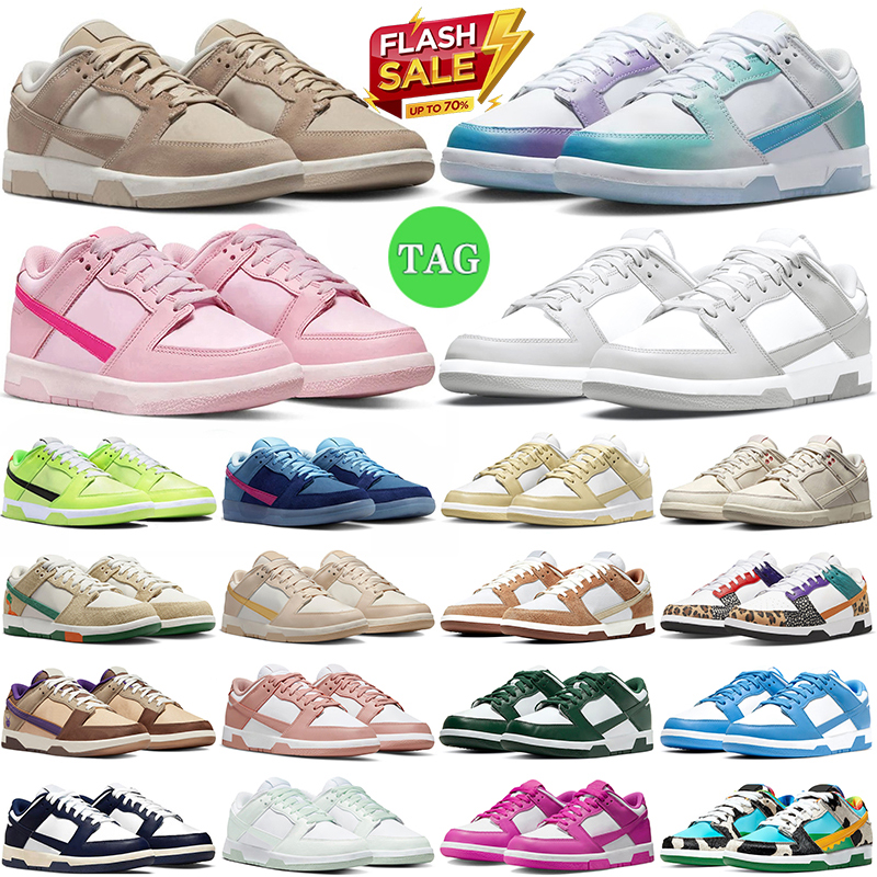 

panda pink low designer shoes for men women casual Sandrift Grey Fog White Black Active Fuchsia University Blue Medium Olive GAI mens trainers outdoor sneakers, #31
