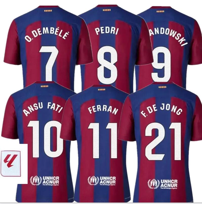 

2023 barcelona Camisetas de football soccer jersey 22 23 MEMPHIS PEDRI LEWANDOWSKI ANSU FATI ADAMA FERRA F. DE JONG DEST shirt men kids kit, Ivory
