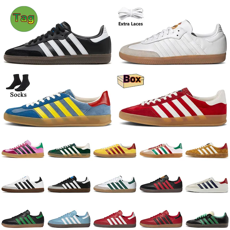 

New Fashion Running Shoes Designer Platform Samba Vegan Gazelles Women Mens Trainers Classic Triple Black White Pink Velvet Light Blue Suede, C15 36-45