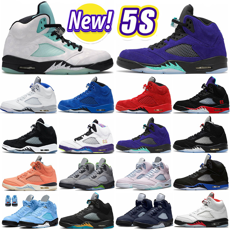 

designer shoes Jumpman 5 5s Mens Basketball Shoes Racer what the UNC Alternate Grape Green Bean Oreo Black Metallic Gore-Tex Noir Easter Men Trainers Sneakers, #19