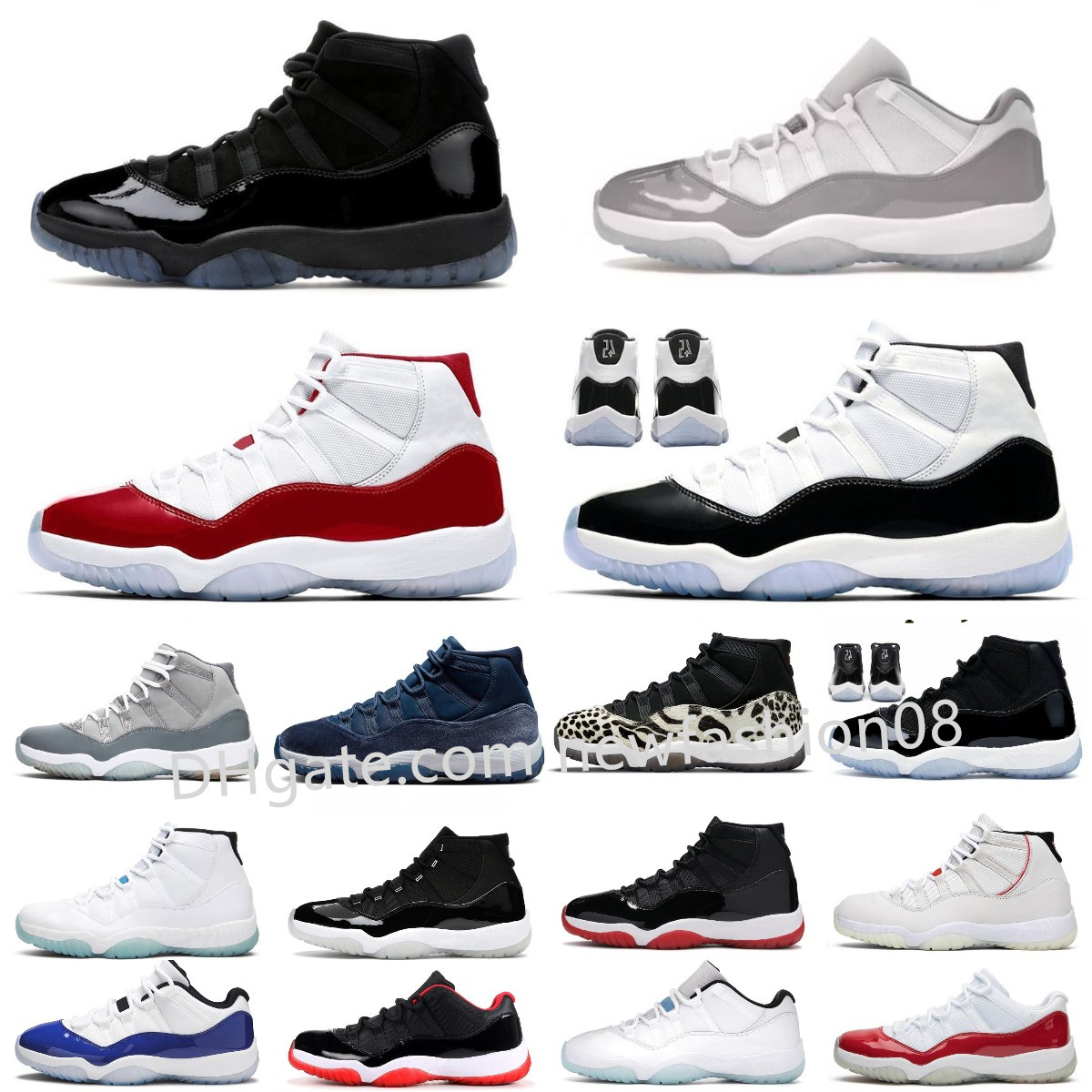 

NEW Jumpman 11 Basketball shoes retro 11s cherry Cool Grey Midnight Navy Bred 25th Anniversary 72-10 Legend Blue Concord Pure Violet Sports Sneakers for men women 36-47, Bubble column