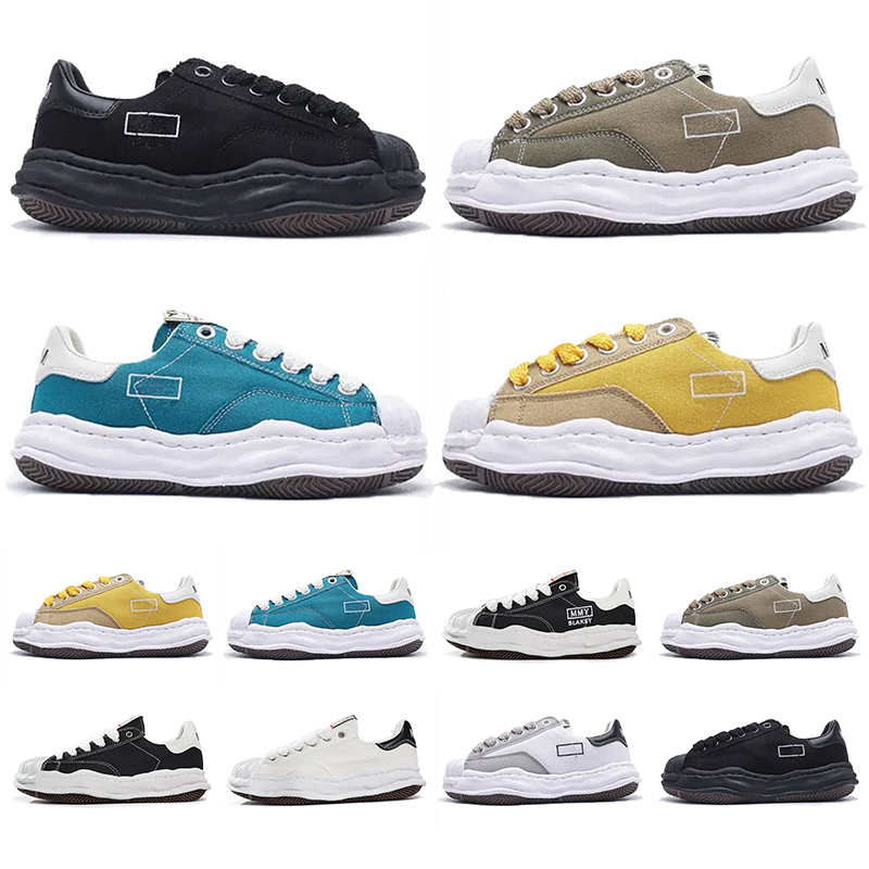 

maison mihara yasuhiro outdoor shoes black white green womens mens trainers designer sports sneakers canvas shoes, A6