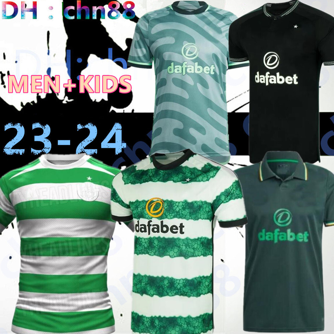 

23 24 CeltIc soccer jerseys home away 4th 2023 2024 fans Player KYOGO JOTA AJETI Fourth ABADA MCGREGOR TURNBULL STARFELT CARTER-VICKERS football men Kids kit, 23-24 home