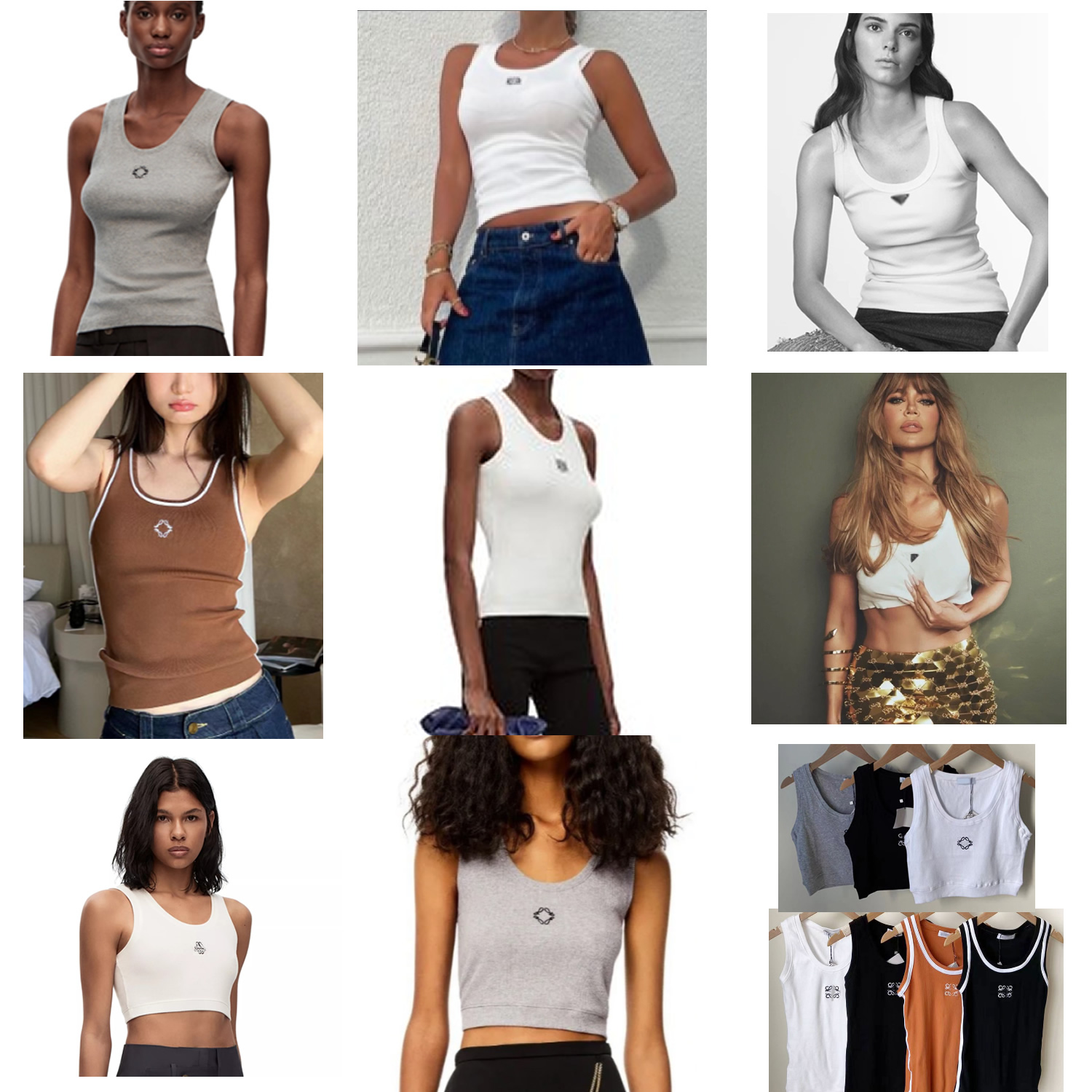 

Classic Lowe PD C-D FE Anagram Logo 1846 Women Summer Classic Luxury Designer Embroidered LOGO Breathable Casual Versatile Sexy Vest Tank Sport Top Crop Yogo bra tee, Loe brooch