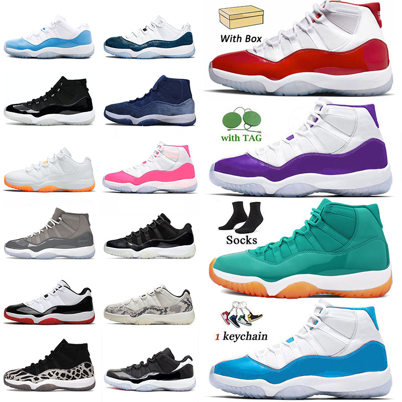 

jumpman 11 cherry 11s designer basketball shoes Pink White Jade Blue Green Orange Purple Space Jam Cool Grey 11 Concord with box women men trainers euros 36-47 size 13, B4 36-47 2019 bred high