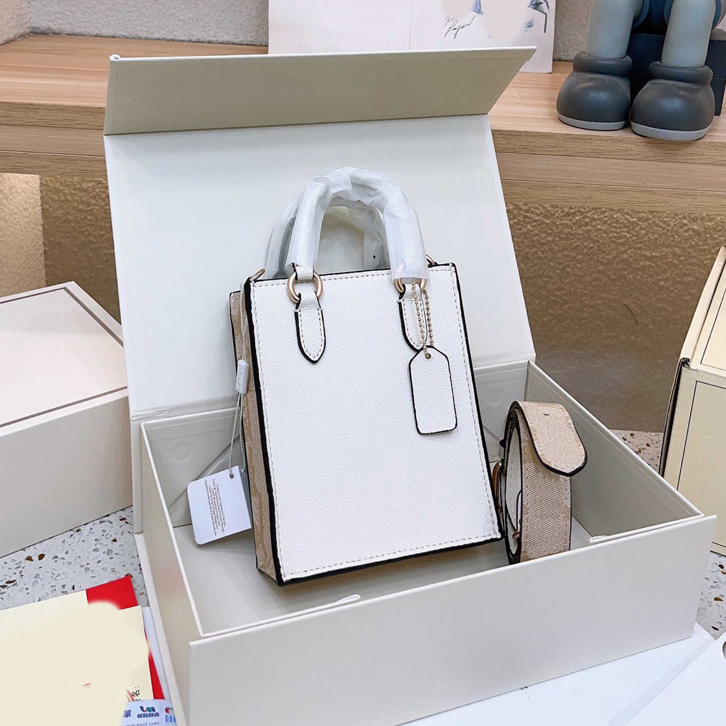 

Designer Shoulder Bags Women men mini Luxury handbags Fashion Simple Square Bag High Quality Real Leather Crossbody Handbags 230615, Style 4--brown print