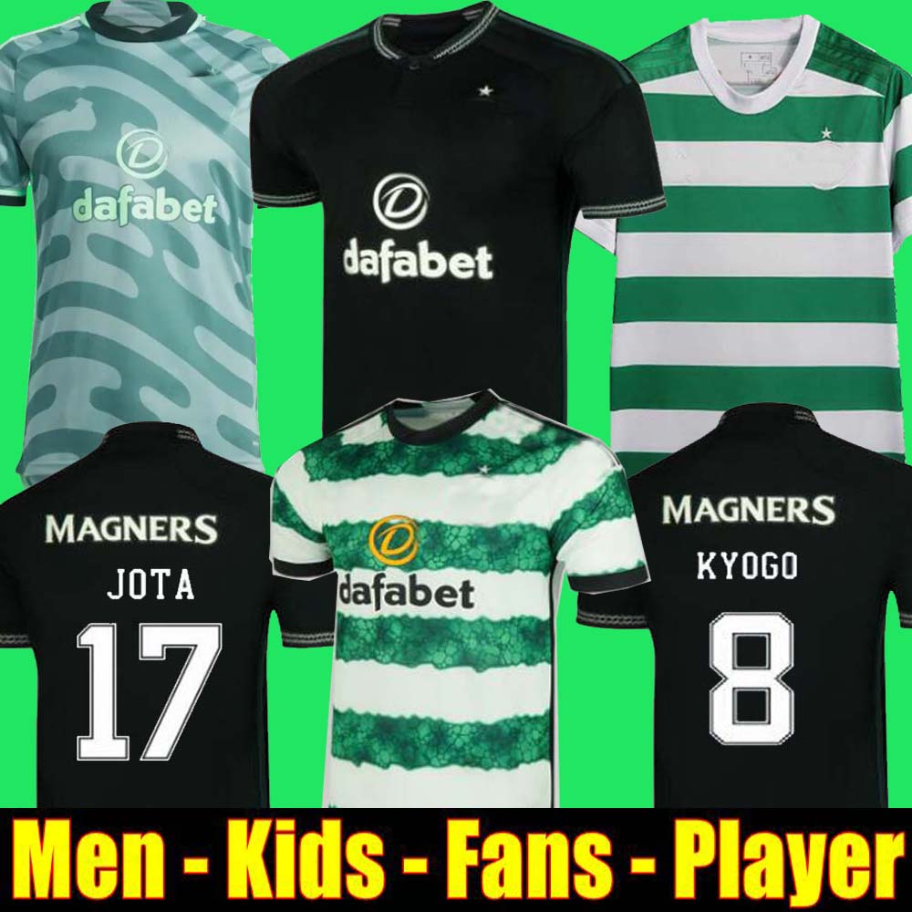

Celts 23 24 Soccer Jerseys Home away KYOGO EDOUARD TURNBULL AJETI CHRISTIE JOTA GRIFFITHS FORREST MEN Kids kit uniforms Football Shirt 2023 2024 Celtices, Adult away