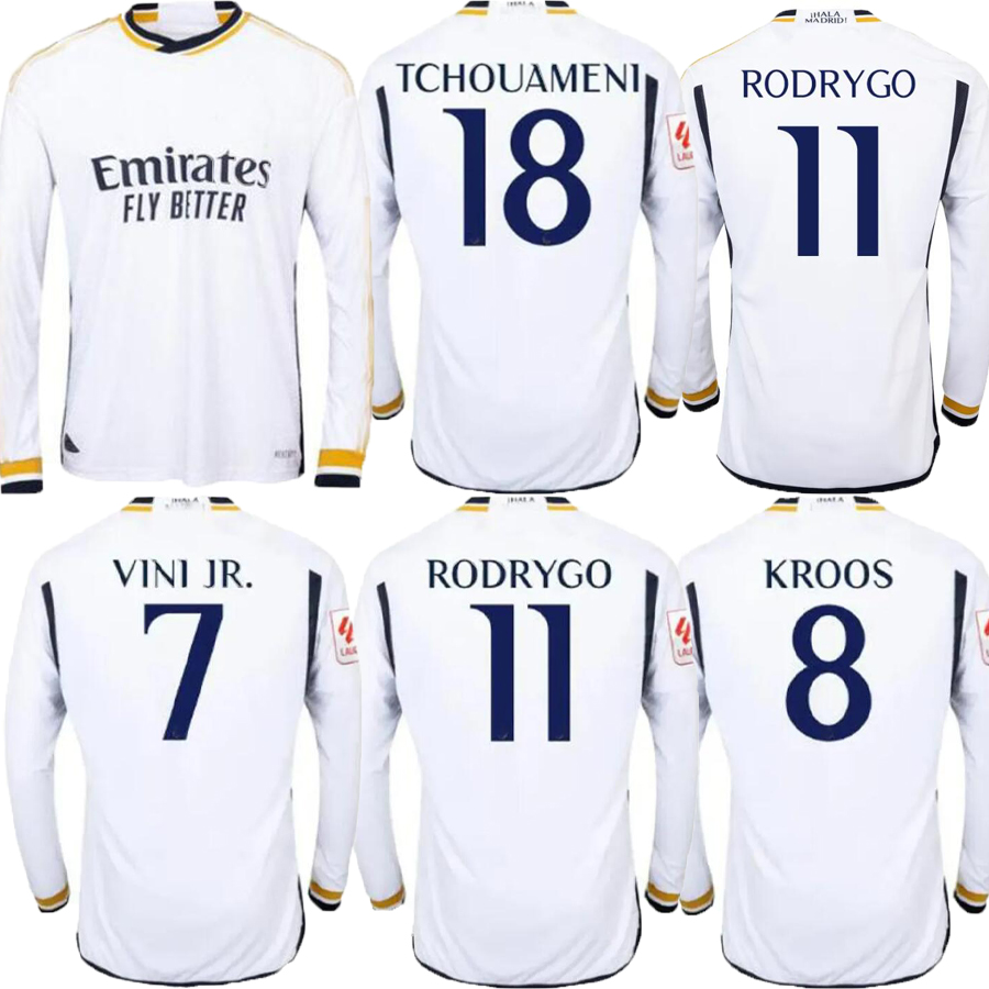 

23 24 Long Sleeve Soccer Jerseys BENZEMA RODRGO BELLINGHAM 2024 VINI JR football shirt camiseta de futbol men uniform MODRIC top, Yellow