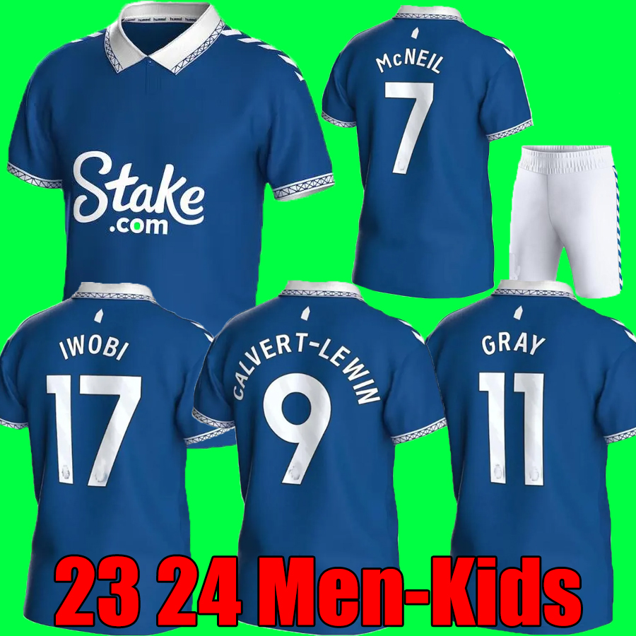 

23 24 Onana soccer Jersey McNeil men kids CALVERT-LEWIN TARKOWSKI Coady football shirt 2023 2024 ALLAN DOUCOURE DAVIES GORDON camiseta DELPH Andre Gomes RONDON, 23 24 home adult + patch