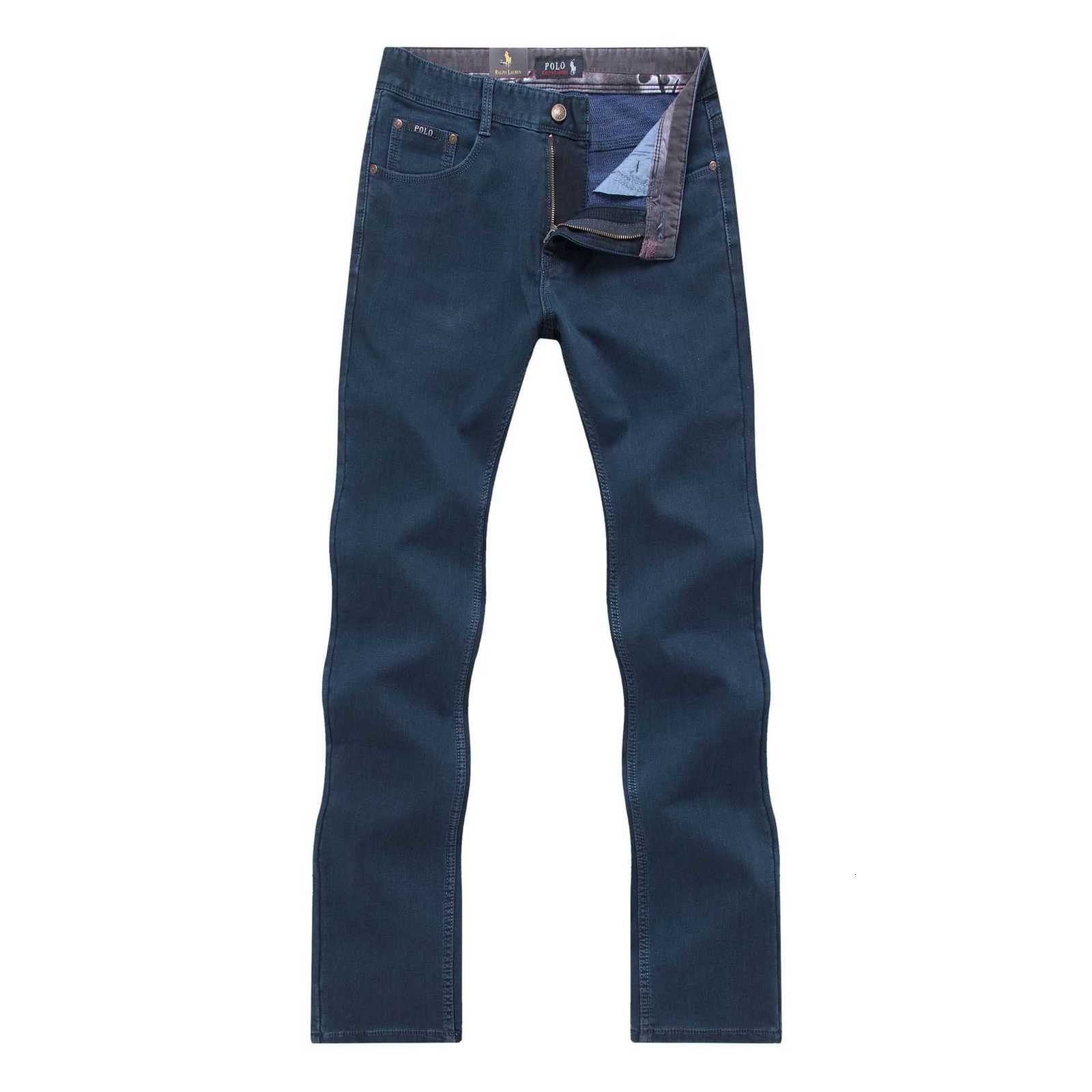 Men's Jeans designer denim pants straight tube blue middle-aged and young POLO men's autumn winter jeans VUYO