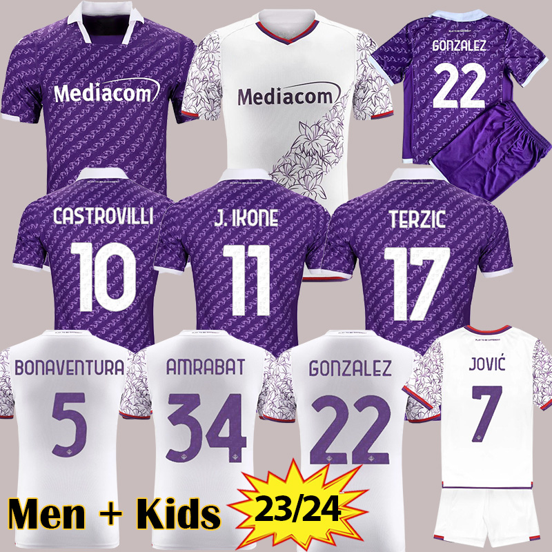 

2023 2024 FIORENTINA soccer jerseys JOVIC CASTROVILLI J IKONE CALLEJON PRINCE GONZALEZ 23 24 Fiorentina Men Kids Football Shirts VLAHOVIC maillot de foot, League home