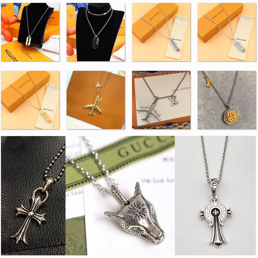 Collier de créateur pour hommes femme pendentif unisexe colliers bijoux de style de mode nouveau pendentif arrivé