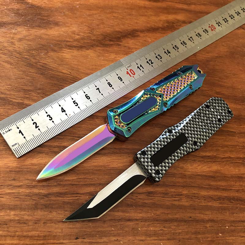

US Italian Style Mini Automatic Knife Fast Open EDC Tool 440C Blade Outdoor Self Defense Hunting Survival Auto Knife BM 3310 3300 3400 4600 9400 UT85 UT88 UT121 C07 A07