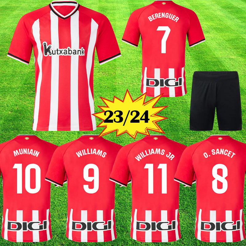 

23 24 Club Bilbao Soccer Jerseys BERENGUER 2023 MUNIAIN Athletic WILLIAMS JR Football shirt RAUL GARCIA VILLALIBRE camiseta Sancet third GK UNAI SIMON away, Home