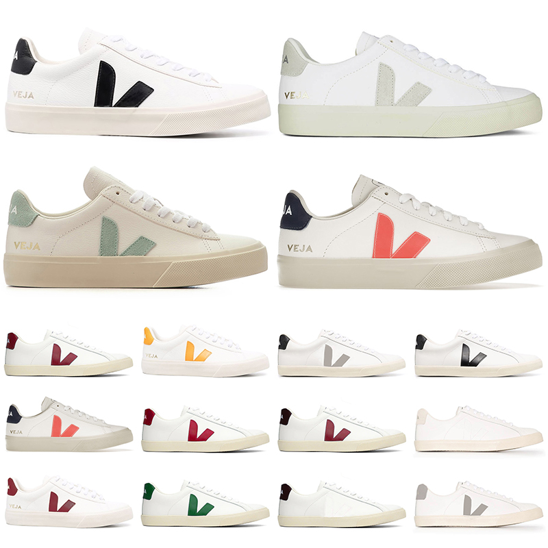 Veja Womens Shoes Plate-forme Veja Sneakers Designer Shoes Loafers Classic fashion Couple Vegan Style White Mens Original Vejas Campo 35-45