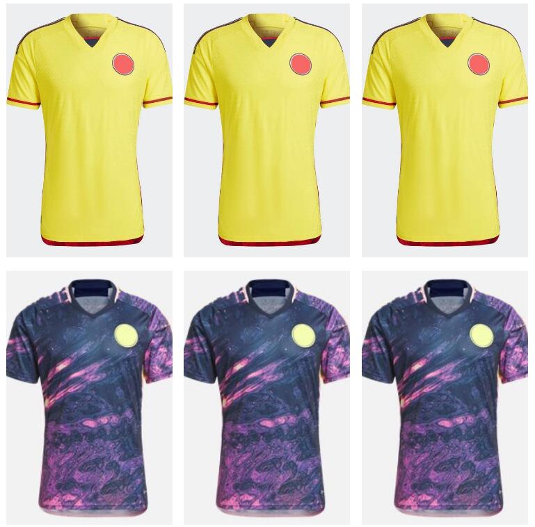 

2023 2024 Colombia Away Soccer Jerseys 23 24 FALCAO JAMES home football shirt CUADRADO National Team men kids kit Camiseta de futbol maillot S-2XL uniform, 22/23