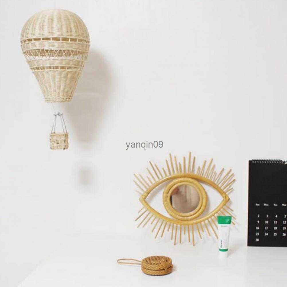 Decoration Beautiful Hanging Handmade Rattan Hot Air Balloon Beige Hot Air Balloon for Shop Window L230626-image-881072881