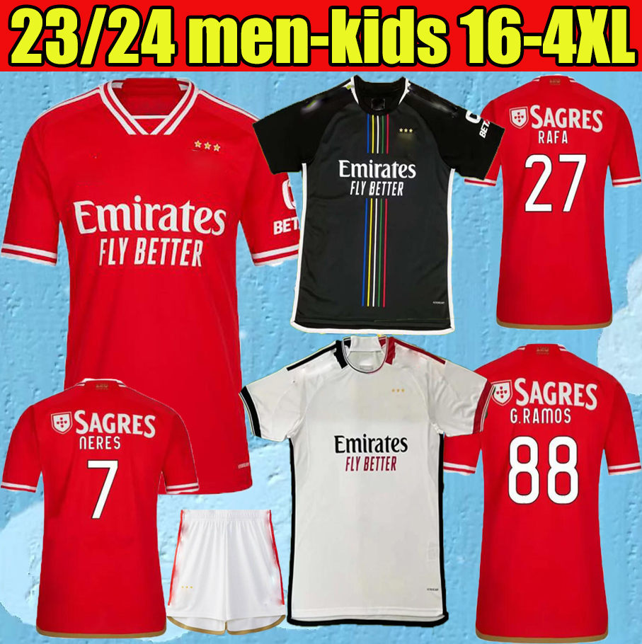 

23 24 Fans Player version Benfica soccer jerseys SEFEROVIC WALDSCHMIDT EVERTON PIZZI RAFA DARWIN G.RAMOS OTAMENDI 2023 2024 Home Away Men kids kit Football shirts