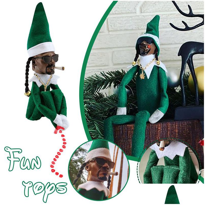 

Christmas Decorations Snoop On The Stoop Elf Doll Spy A Bent Toys Xmas New Year Festival Party Decor Drop Delivery Home Garden Festi Dhne9