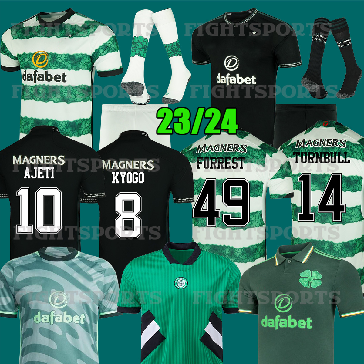 

23 24 Celtic Soccer Jerseys KYOGO AJETI TURNBULL JOTA MCGREGOR FORREST Home Away Third CELTIC 2023 2024 Football Shirt TOMOKI MCGREGOR MOOY YUKI Men Kids Kit Uniforms, 23 24 home
