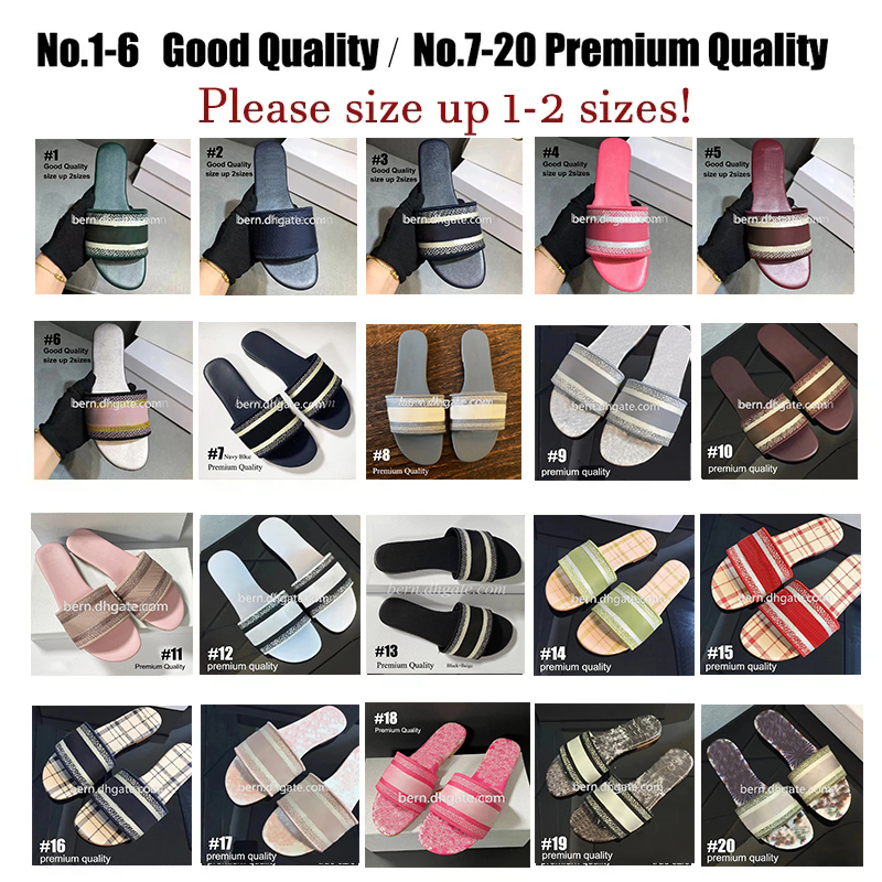 Premiun/Good Dupe – pantoufles plates d'été avec impression de broderie, sandales de plage pour femmes, taille ue 34-42
