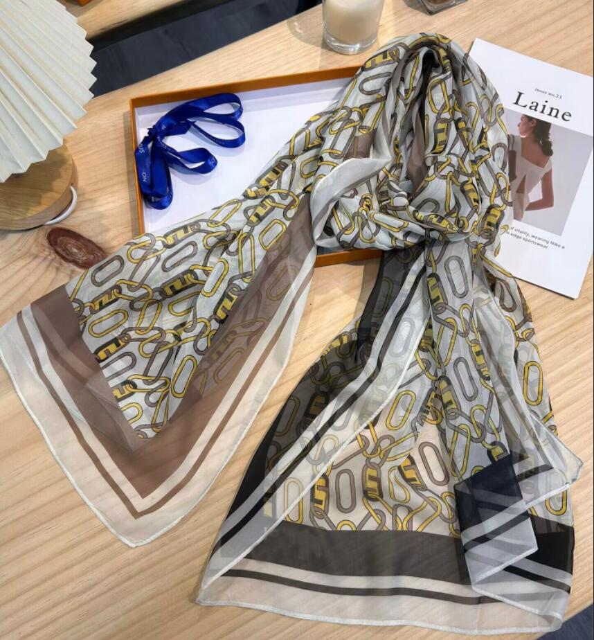 2023 New exclusive Luxury Ladies Haute Couture silk shawl Fashion Travel Soft 180*90CM designer scarf-image-881279846