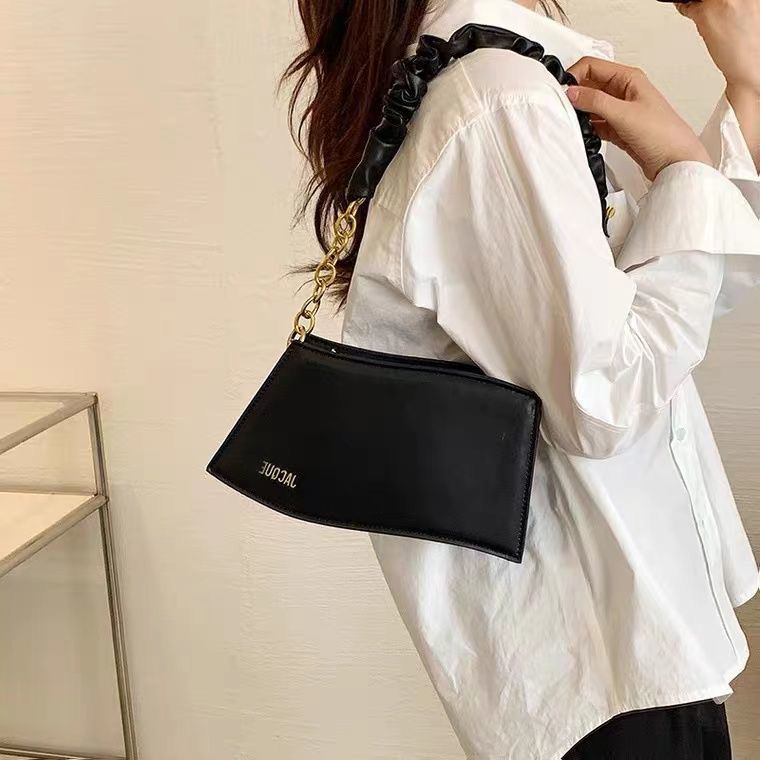 Designer Jacquemes Bag Fashion Levague Wave Pattern Shoulder Bag Ins Same Underarm Bag Small Style Stick Bag Pink