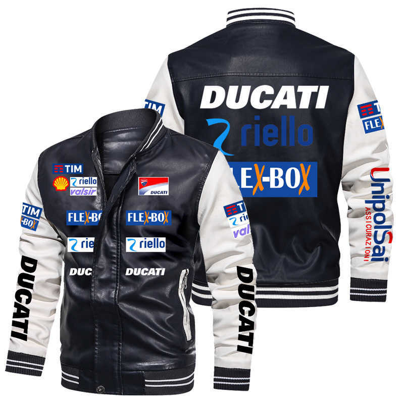 Veste en cuir de costume de course F1 pour moto pour hommes, adaptée à l'équipe Ducati Able