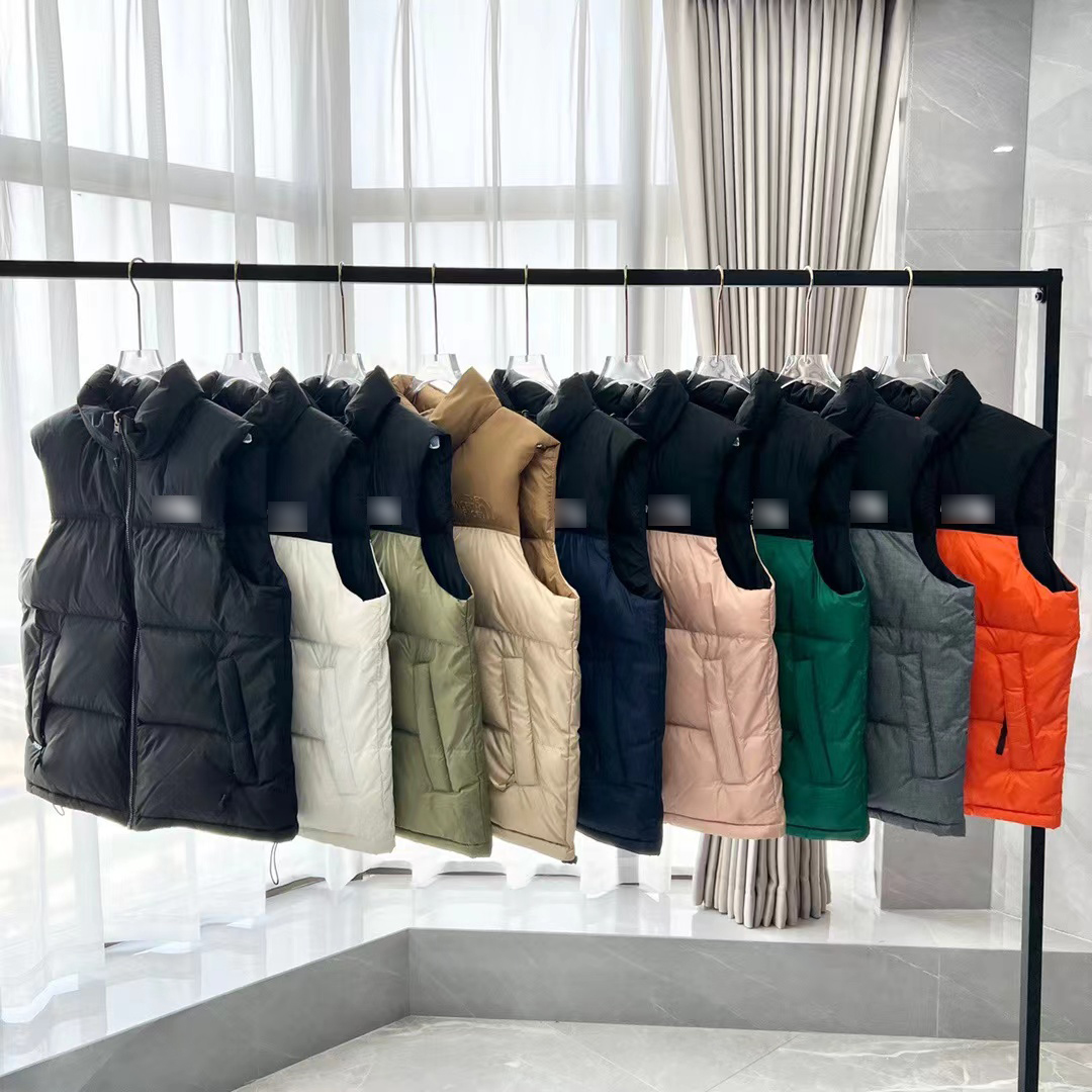 North Designer TNF Jacket Mens Women Vest Down Sleeveless Puffer Jacket Autumn Winter Camouflage Face Puffer Montage Jacket Vest Jacket