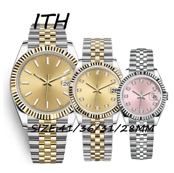 Mens Automatic Mechanical movement Watches 36/41MM Full Stainless steel Luminous Waterproof pink Women Watch Couples Style Classic Wristwatches-image-860059798