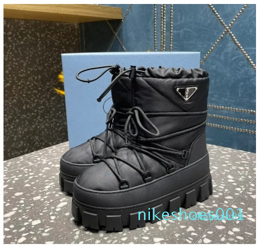 Ankle Snow Slip-On Bootie Round toe women&#039;s luxury designer Fashion shoes factory footwear-image-907405036